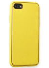 Newface iPhone 7 Kılıf Coco Deri Silikon Kapak - Sarı