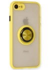 Newface iPhone 7 Kılıf Montreal Yüzüklü Silikon Kapak - Sarı