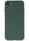 Newface iPhone 7 Kılıf Nano içi Kadife Silikon - Koyu Yeşil