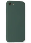 Newface iPhone 7 Kılıf Nano içi Kadife Silikon - Koyu Yeşil