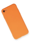 Newface iPhone 7 Kılıf Nano içi Kadife Silikon - Turuncu