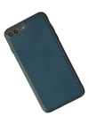 Newface iPhone 7 Plus Kılıf Coco Deri Silikon Kapak - Mavi