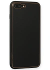 Newface iPhone 7 Plus Kılıf Coco Deri Silikon Kapak - Siyah