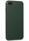 Newface iPhone 7 Plus Kılıf Coco Deri Silikon Kapak - Yeşil