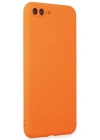 Newface iPhone 7 Plus Kılıf First Silikon - Parlak Turuncu