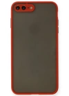 Newface iPhone 7 Plus Kılıf Montreal Silikon Kapak - Kırmızı