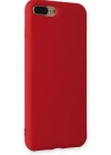 Newface iPhone 7 Plus Kılıf Nano içi Kadife Silikon - Kırmızı