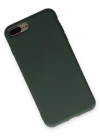 Newface iPhone 7 Plus Kılıf Nano içi Kadife Silikon - Koyu Yeşil