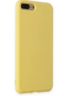 Newface iPhone 7 Plus Kılıf Nano içi Kadife Silikon - Sarı