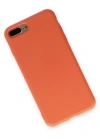 Newface iPhone 7 Plus Kılıf Nano içi Kadife Silikon - Turuncu