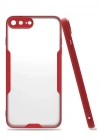 Newface iPhone 7 Plus Kılıf Platin Silikon - Kırmızı