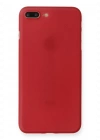 Newface iPhone 7 Plus Kılıf PP Ultra İnce Kapak - Kırmızı