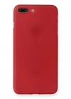 Newface iPhone 7 Plus Kılıf PP Ultra İnce Kapak - Kırmızı