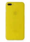 Newface iPhone 7 Plus Kılıf PP Ultra İnce Kapak - Sarı