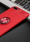 Newface iPhone 7 Plus Kılıf Range Yüzüklü Silikon - Kırmızı