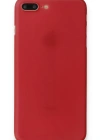 Newface iPhone 8 Plus Kılıf PP Ultra İnce Kapak - Kırmızı