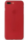 Newface iPhone 8 Plus Kılıf PP Ultra İnce Kapak - Kırmızı