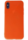 Newface iPhone X Kılıf First Silikon - Parlak Turuncu