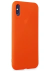 Newface iPhone X Kılıf First Silikon - Parlak Turuncu