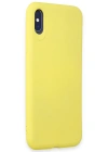 Newface iPhone X Kılıf First Silikon - Sarı