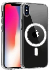 Newface iPhone X Kılıf Magneticsafe Şeffaf Silikon - Şeffaf