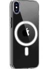 Newface iPhone X Kılıf Magneticsafe Şeffaf Silikon - Şeffaf