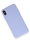 Newface iPhone X Kılıf Nano içi Kadife Silikon - Lila