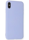 Newface iPhone X Kılıf Nano içi Kadife Silikon - Lila