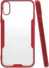 Newface iPhone X Kılıf Platin Silikon - Kırmızı