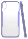 Newface iPhone X Kılıf Platin Silikon - Lila
