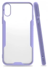 Newface iPhone X Kılıf Platin Silikon - Lila