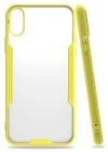 Newface iPhone X Kılıf Platin Silikon - Sarı