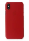 Newface iPhone X Kılıf PP Ultra İnce Kapak - Kırmızı