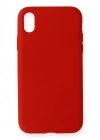 Newface iPhone XR Kılıf Nano içi Kadife Silikon - Kırmızı