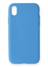 Newface iPhone XR Kılıf Nano içi Kadife Silikon - Mavi