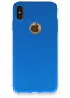 Newface iPhone XS Max Kılıf First Silikon - Mavi