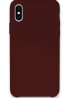 Newface iPhone XS Max Kılıf Lansman Legant Silikon - Bordo