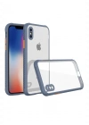 Newface iPhone XS Max Kılıf Miami Şeffaf Silikon - Gri