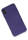 Newface iPhone XS Max Kılıf Nano içi Kadife Silikon - Mor
