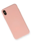 Newface iPhone XS Max Kılıf Nano içi Kadife Silikon - Pembe