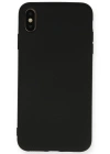 Newface iPhone XS Max Kılıf Nano içi Kadife Silikon - Siyah