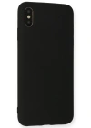 Newface iPhone XS Max Kılıf Nano içi Kadife Silikon - Siyah