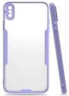 Newface iPhone XS Max Kılıf Platin Silikon - Lila