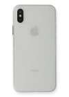Newface iPhone XS Max Kılıf PP Ultra İnce Kapak - Beyaz