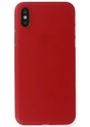 Newface iPhone XS Max Kılıf PP Ultra İnce Kapak - Kırmızı