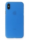 Newface iPhone XS Max Kılıf PP Ultra İnce Kapak - Mavi