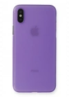 Newface iPhone XS Max Kılıf PP Ultra İnce Kapak - Mor
