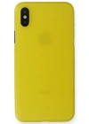 Newface iPhone XS Max Kılıf PP Ultra İnce Kapak - Sarı
