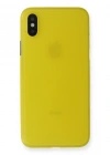 Newface iPhone XS Max Kılıf PP Ultra İnce Kapak - Sarı