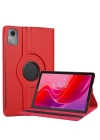 Newface Lenovo Tab M11 TB330FU 360 Tablet Deri Kılıf - Kırmızı